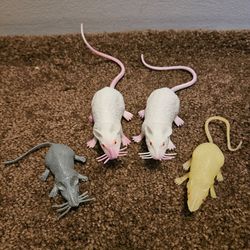 Mixed Lot Plastic Rubber Rat Rats Mouse Mice