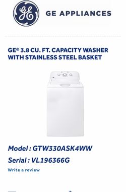 Lightly used GE washer and dryer set $500
