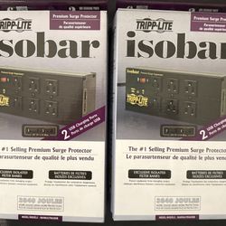 (2) Brand New In Box Tripp Lite Isobar - Heavy Duty Premium 6 Outlet Surge Protector 