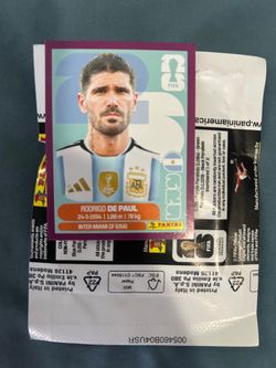 2026 Panini FIFA WORLD CUP Rodrigo De Paul Argentina 10 Purple Parallel Boarder