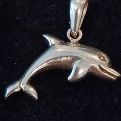 Vtg.Sterling Silver 925~ Dolphin 🐬pendant