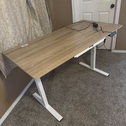 2025 Ergonomic Desk With Utility Drawer & Under Basket