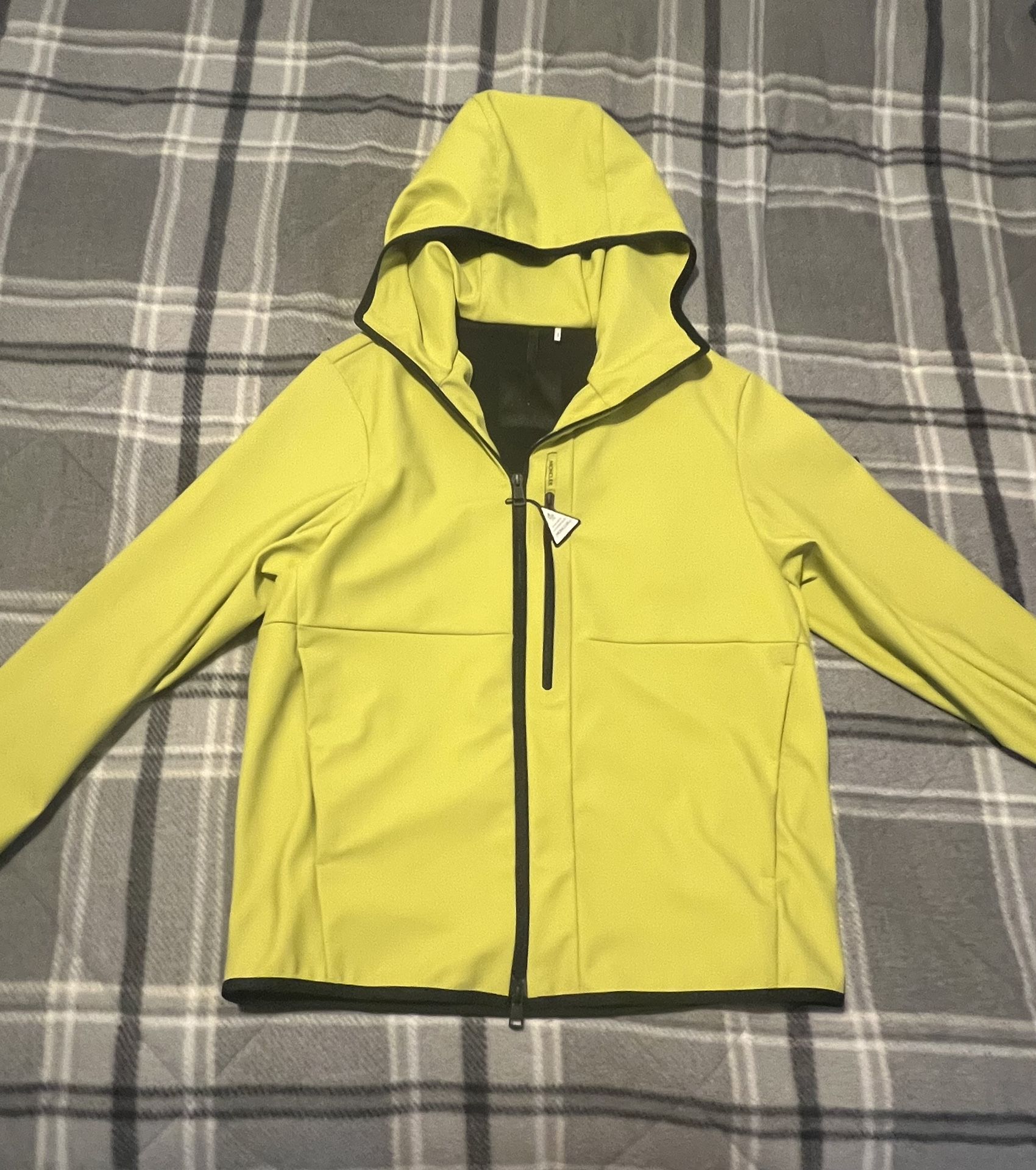Green Moncler Zip Up Jacket