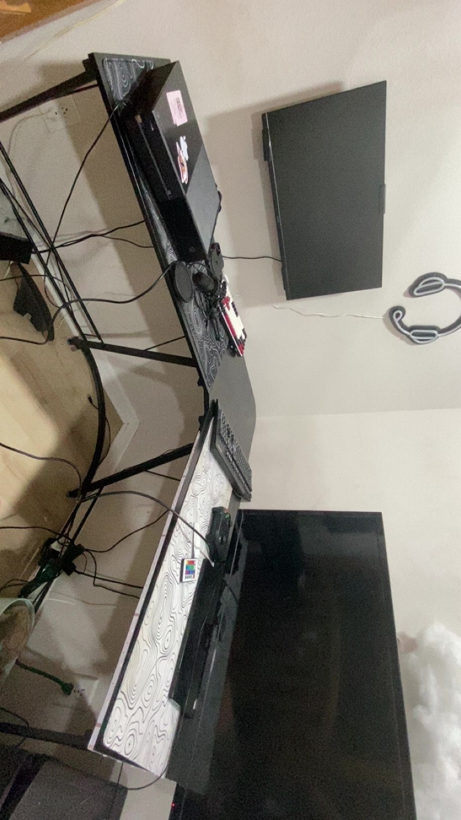black desk and other stuff on it optional