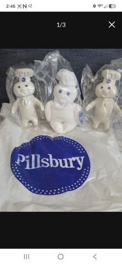 Pillsbury doughboy beanie and rubber doughboy