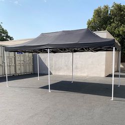 $185 (New in box) Heavy-duty 10x20 ft outdoor ez pop up canopy party tent instant shades w/ carry bag (black, red)