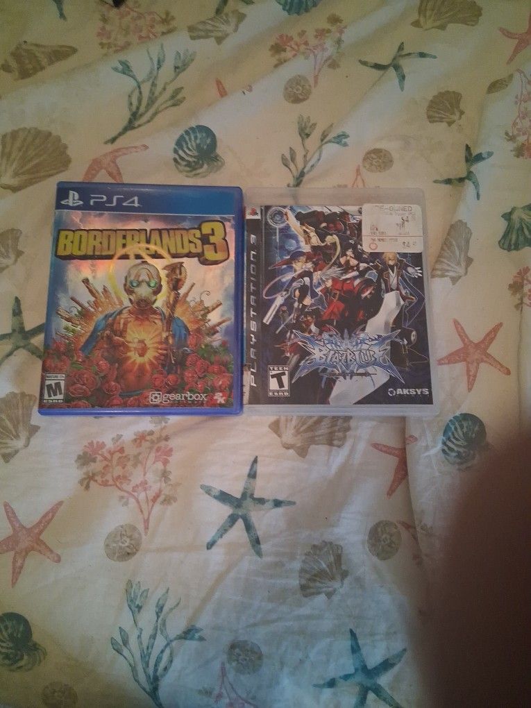 Borderlands 3 And Blazblue Games For Ps3 -ps4