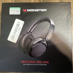 Monster Persona 3rd ANC Active Noise Canceling Headphones, Over Ear Wireless Headphone Bluetooth with Mic, 70 Hours Playtime Bluetooth Headphones, Fol