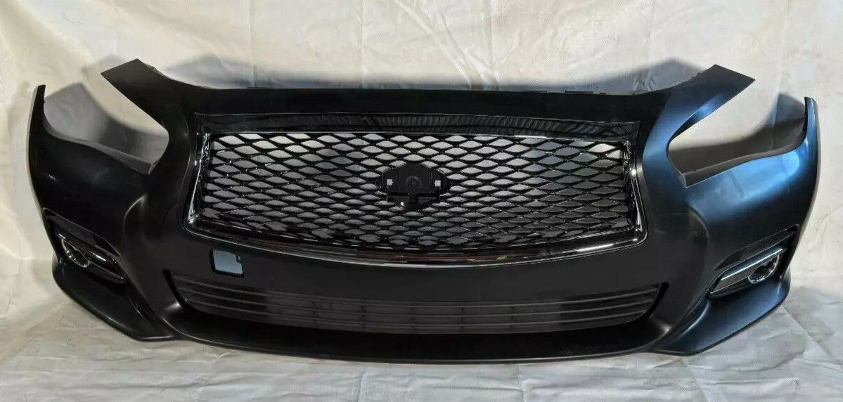 FOR 2014-2017 INFINITI Q50 FRONT BUMPER COVER ASSEMBLY WITHOUT SENSOR HOLES