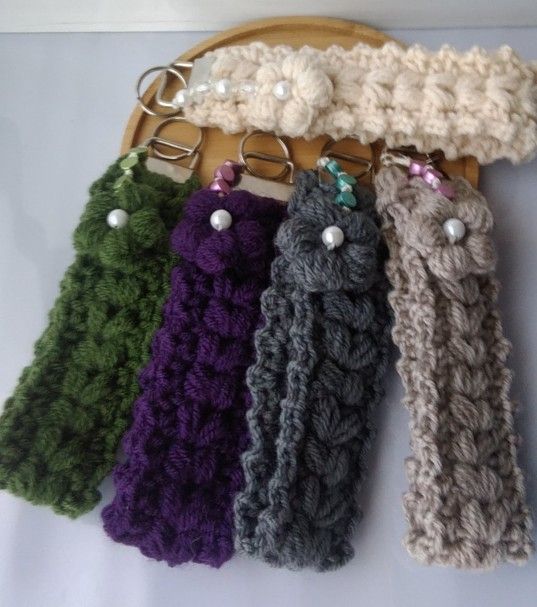 Crocheted Wristlet w/ Keyring