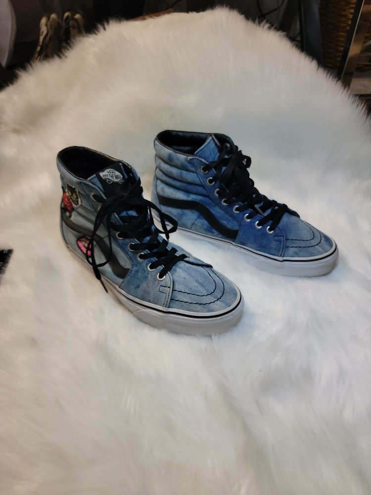 Acid Denim Converse Skateboard Shoes