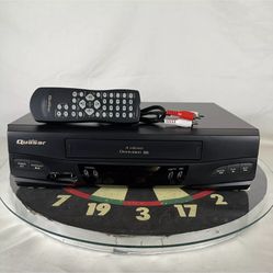 Quasar VHQ-41M 4-Head VHS VCR Cassette Tape Player Recorder W Remote - Tested