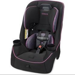 Cosco Kids Easy Elite Slim All-in-One Convertible Car Seat, Pink Rings, Infant & Toddler, Unisex