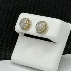 10k solid Gold  Earrings  with diamonds