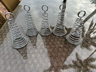 Stainless Steel Spiral Card Holders 