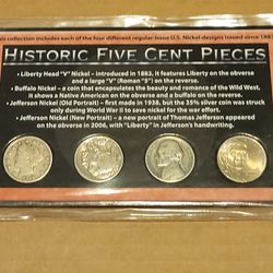 Historic Five Cent Pieces