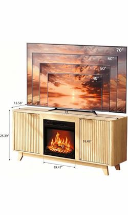 Tv stand with fireplace
