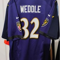 Ravens #32 Weddle Jersey. Sz Large