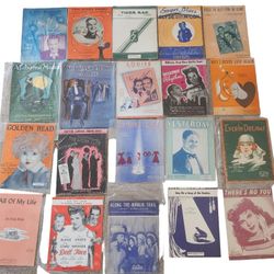 Vintage Sheet Music Lot - Over 100 Sheets