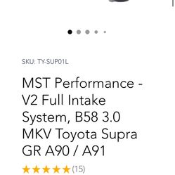 A90/91 Supra 3.0 Mst Full Intake W/ Inlet Pipe