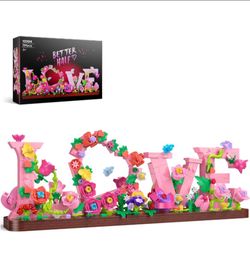 Flower Building Set for Love, 791PCS DIY Romantic Floral Brick Kit, Graduation Gift, School Desk Decor, Room Decoration, Just Gift for Aged 6+ Kids Gi