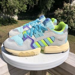 Adidas ZX Torsion Clear Aqua Mens Atheltic Shoes EF4343 Low Top Mens Size 6.