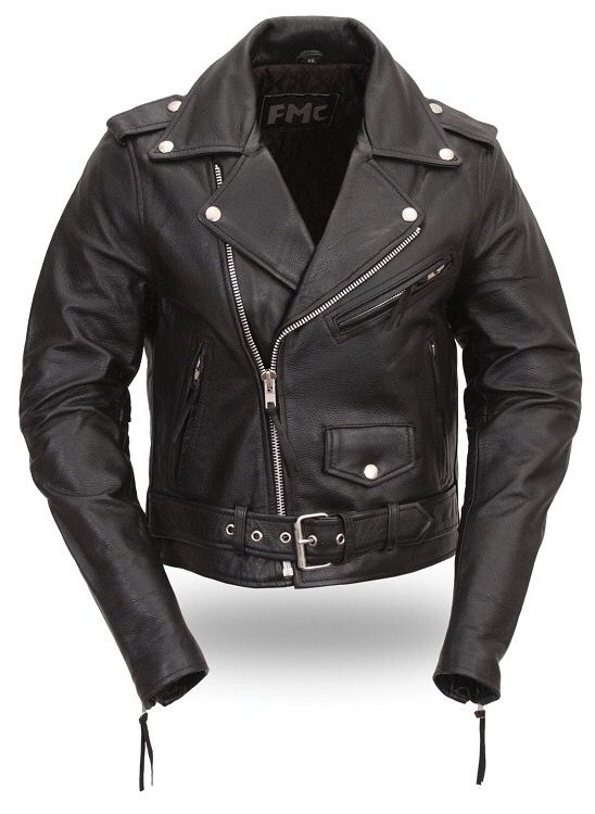 Womens 'FMC' leather jacket