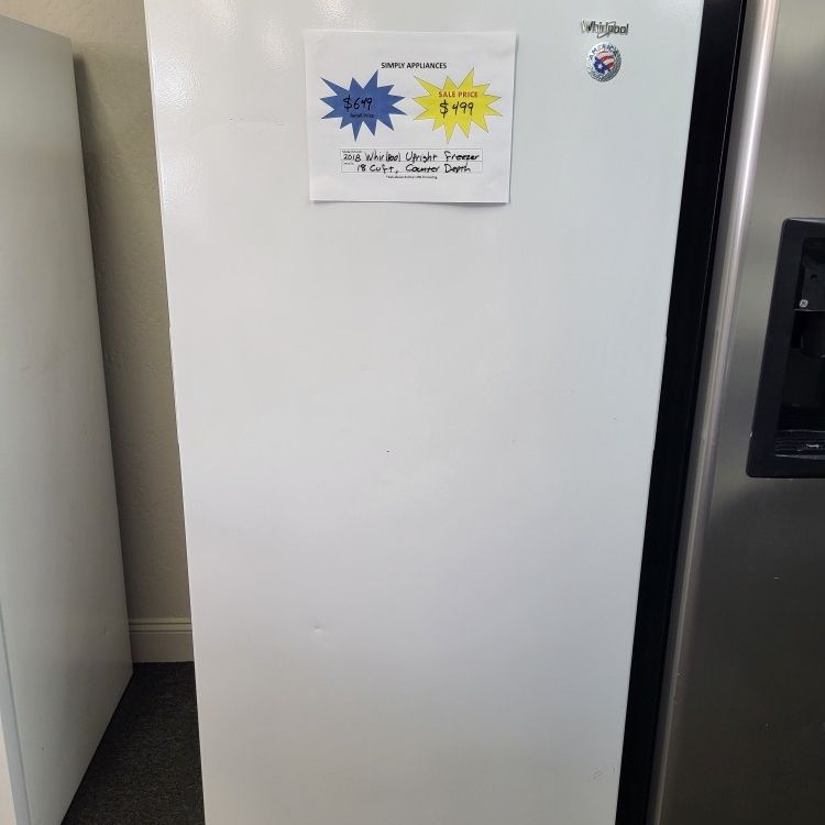 🌹 Spring Sale! 2018 Whirlpool  Counter Depth  Upright Freezer  - Warranty Included