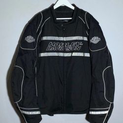Men's Harley Davidson Reflective Motorcycle Outer Shell Jacket - Size 5x