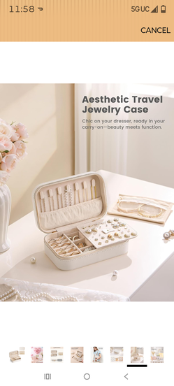 Necklace Bracelet Earring Ring Valentines Bridesmaid Gifts -Medium/Beige