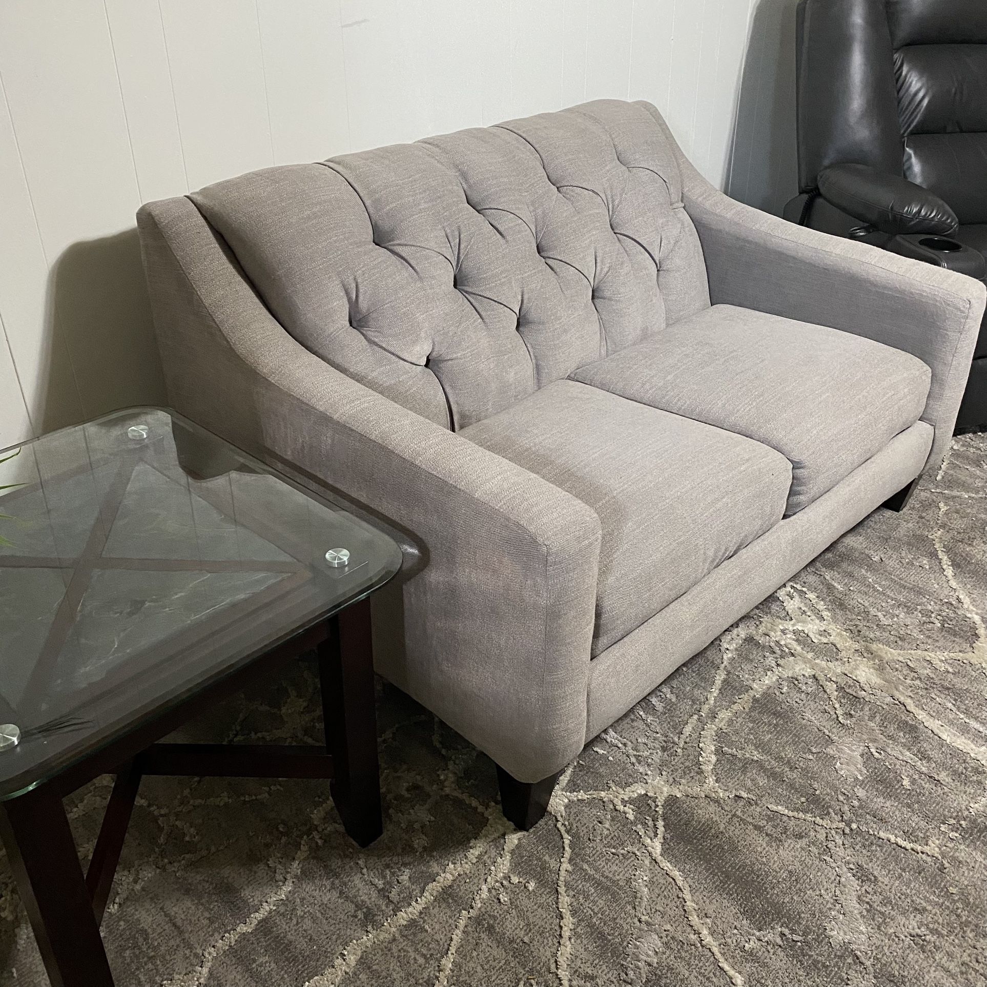 Light Beige Tufted Loveseat!!ONLY $100!!