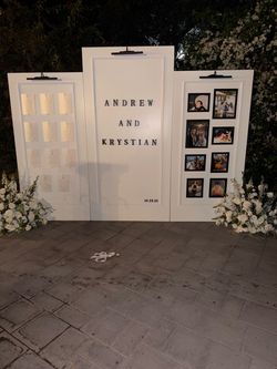 Wedding welcome sign and seating chart