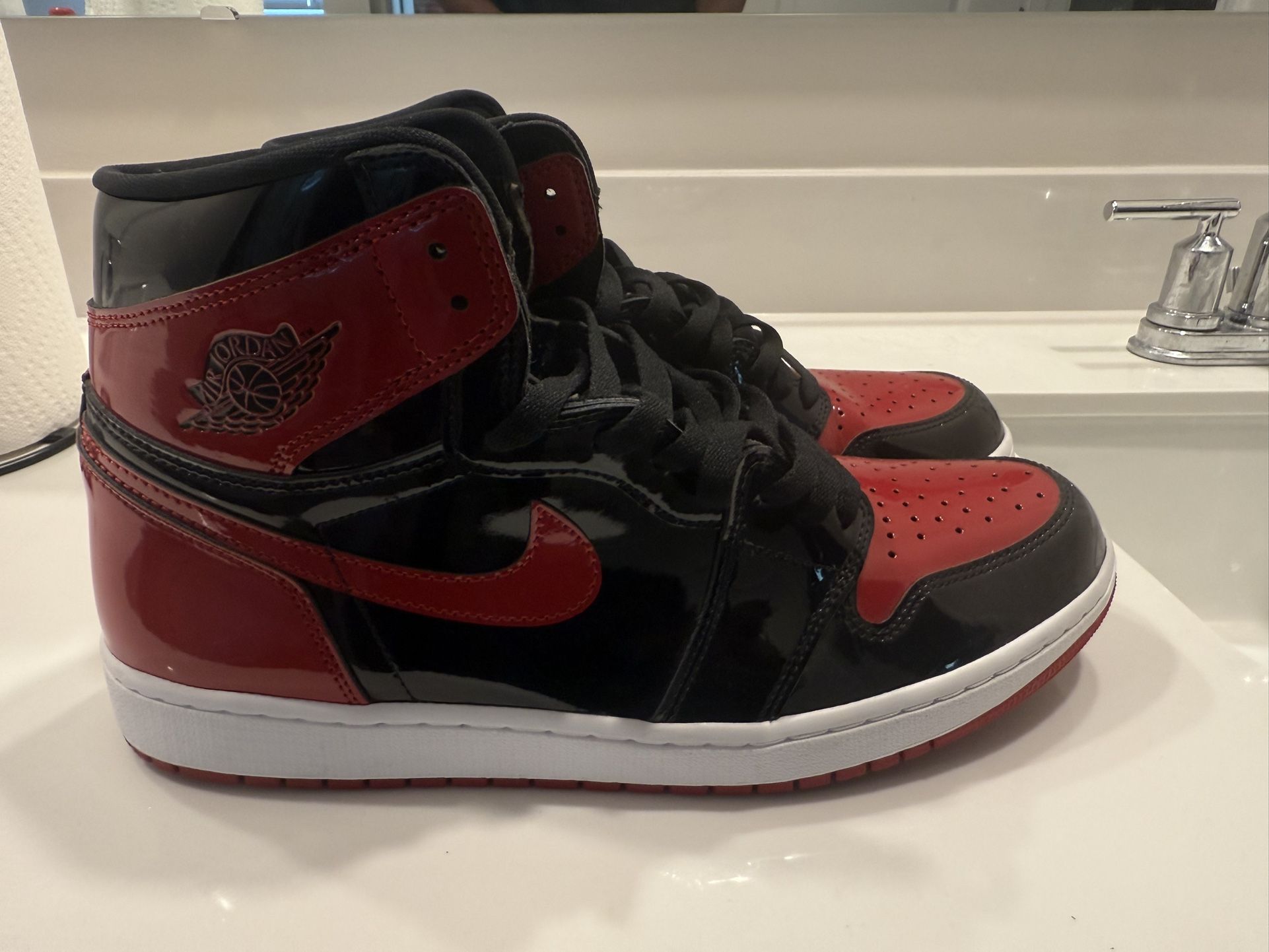 Air Jordan 1 High Patent Bred Men's Size 13