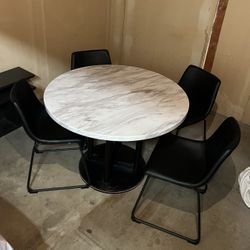Faux Marble Table And Chairs