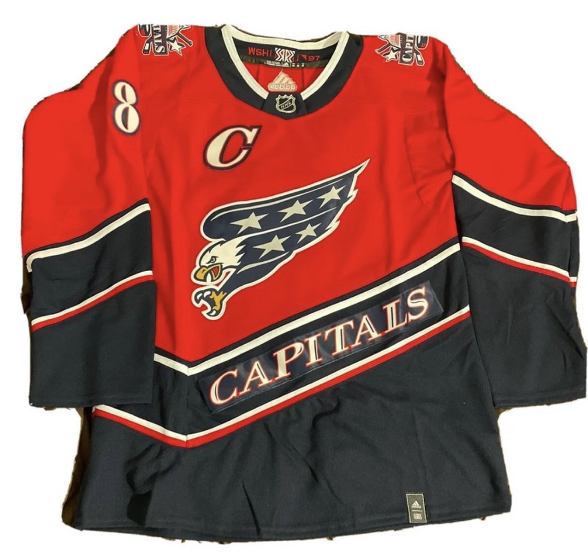 New Alex Ovechkin Washington Capitals Jersey Red Size L 52 Large, 50 M Medium, or 46 Small  With Tags