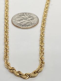 14k Solid Gold nice fancy Rope Chaim. 13.1 grams