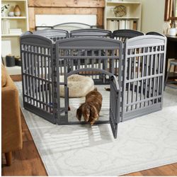 8 Panel Plastic Dog Play Pen 