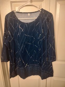 Blue Ladies blouse Size 3XL