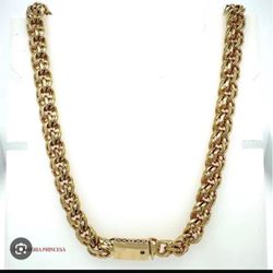 Cadena de oro de 14k de oro mexicano