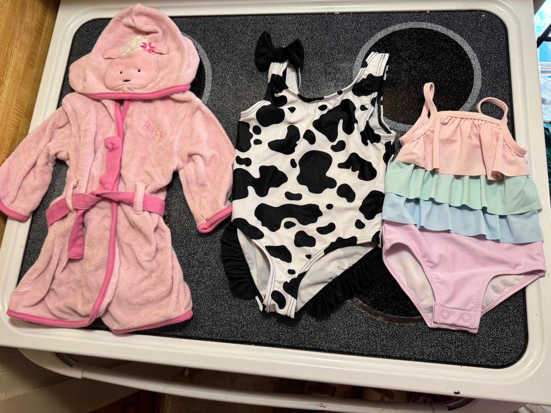 Girls Size 6-9M Swimsuits And Robe