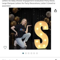 S Marquee Letter With Lights