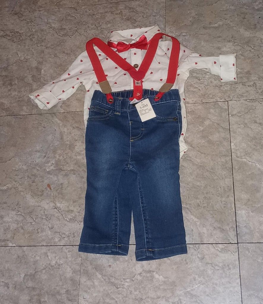 Cat& Jack Valentine's Day Baby Boy Outfit
