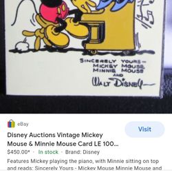 Rare Walt Disney Lapel Pin 1 Of 100