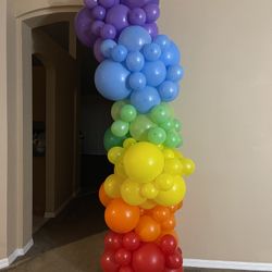 Rainbow 10ft Balloon Garland 
