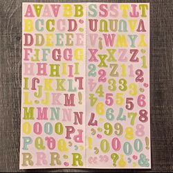 New Letters & Numbers Scrapbook Stickers