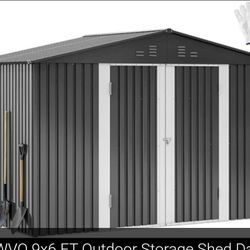 Metal Tool Shelter Garden Storage Unit