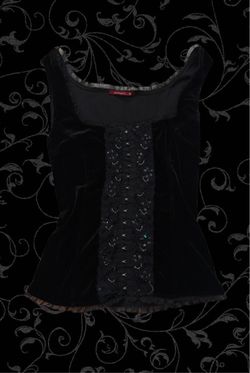 Black Velvet Corset Top