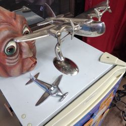 Art Deco Chrome B17 Bomber P51 Mustang