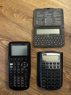 Calculators and electronic dictionary 