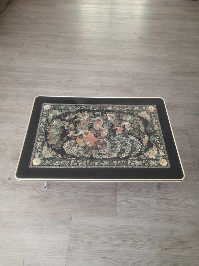 Korean Mother's Of Pearl Tea Table 2.6 X1.8